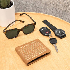To My Son Promise (Yellow) – Leather Wallet