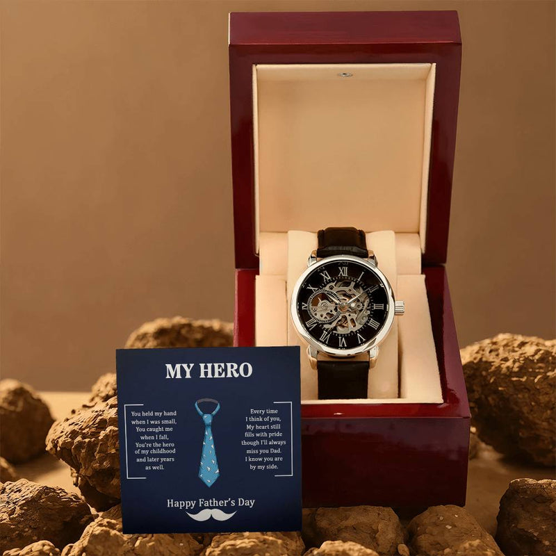 To My Dear Dad Always Remember I Love You – Openwork Watch