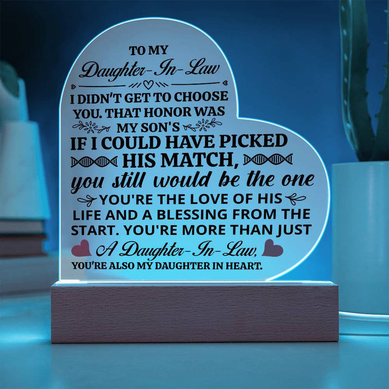 To My Daughter Old Lion – Acrylic Heart Plaque